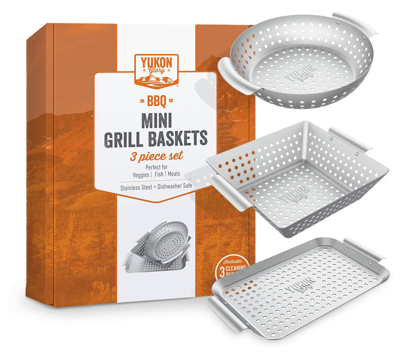 Yukon Glory 3-Piece Mini Grill Basket Set — Main view