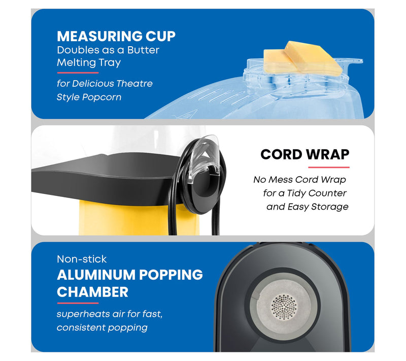Elite Gourmet Fast Hot Air Popcorn Popper — View 6