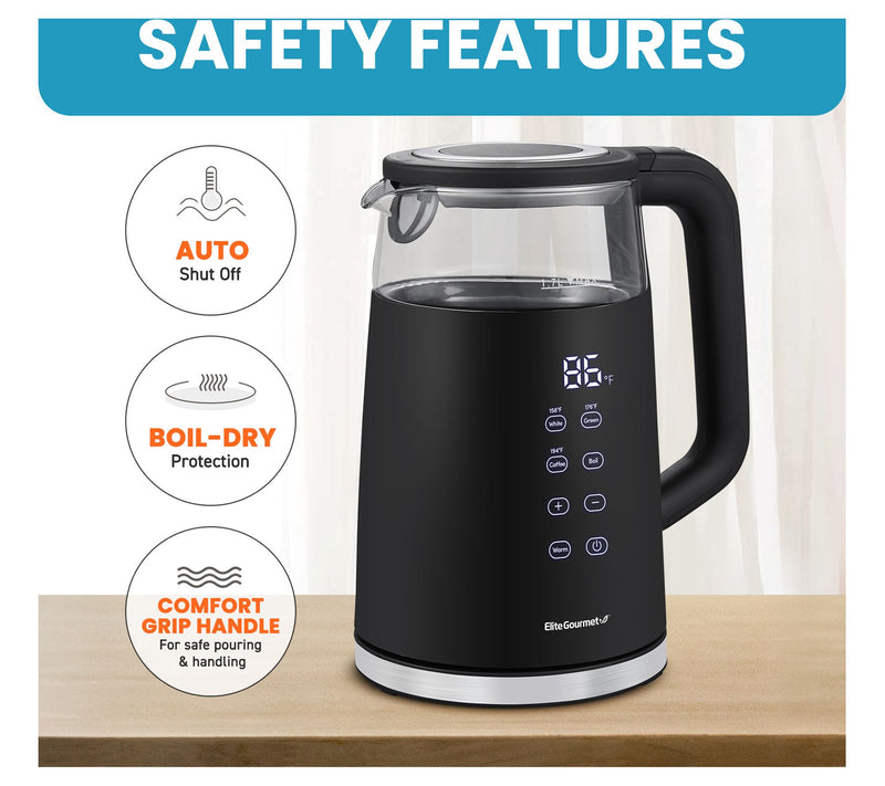 Elite Gourmet 1.7L Double Wall Cool Touch Electric Tea Kettle — View 6