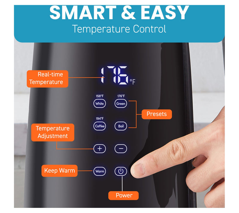 Elite Gourmet 1.7L Double Wall Cool Touch Electric Tea Kettle — View 7