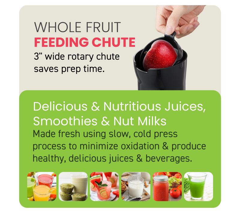 Elite Gourmet Dynamic Masticating Slow Juicer — View 5