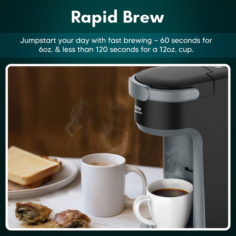 Elite Gourmet Rapid Brew Technology 2in1 Capsule Coffee Maker — View 6