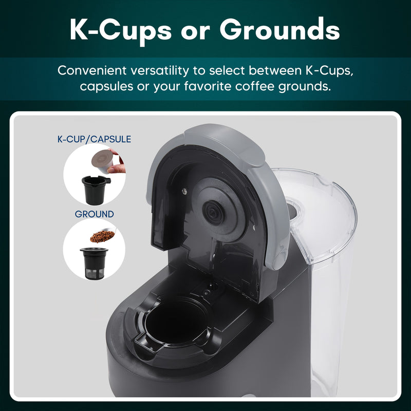 Elite Gourmet Rapid Brew Technology 2in1 Capsule Coffee Maker — View 7