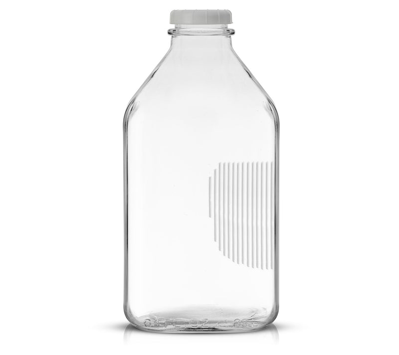 JoyJolt Glass Milk Bottle with Lid & Pourer - 64 oz - Set of — View 5