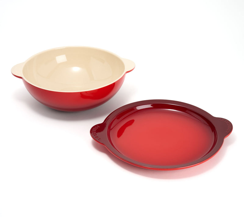 Le Creuset 4.9-qt Stoneware Multi-Use Bowl w/ Platter Lid — View 2