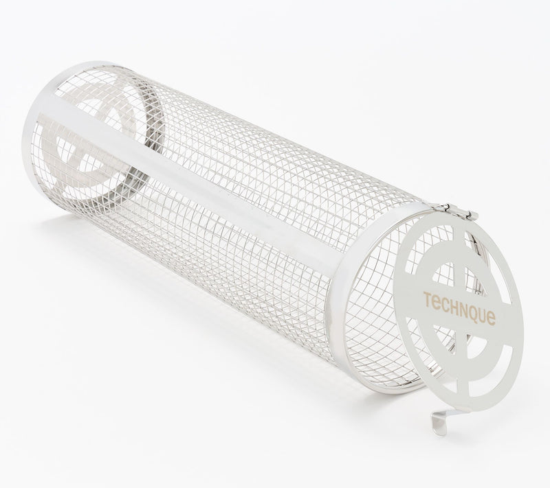 Technique 2-Pc Small & Large S/S Mesh Rolling Grill Baskets — View 3