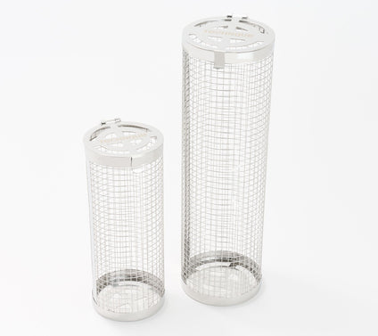 Technique 2-Pc Small & Large S/S Mesh Rolling Grill Baskets