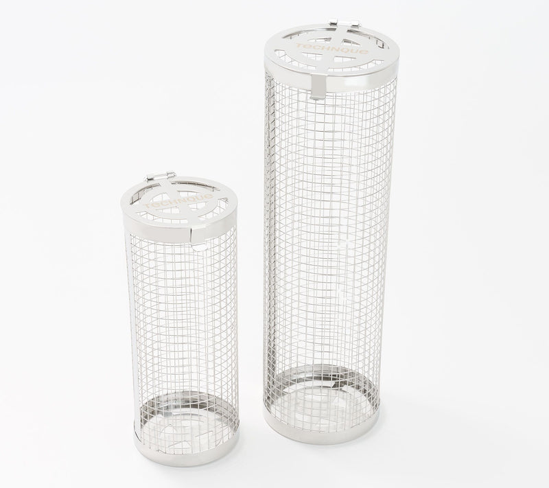 Technique 2-Pc Small & Large S/S Mesh Rolling Grill Baskets — Main view