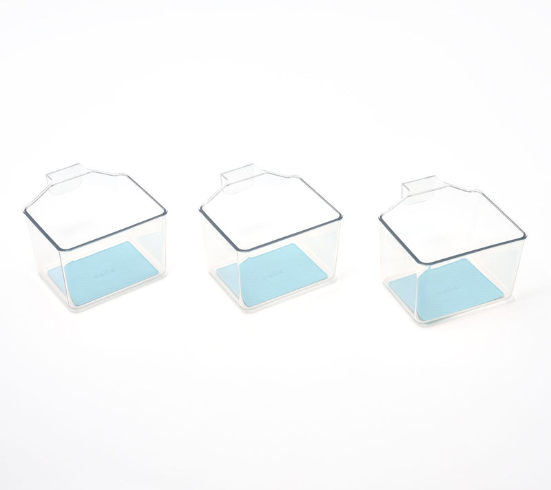 Cella Set of 3 Small Fridge Door Hanging Baskets w/ Liners — View 3