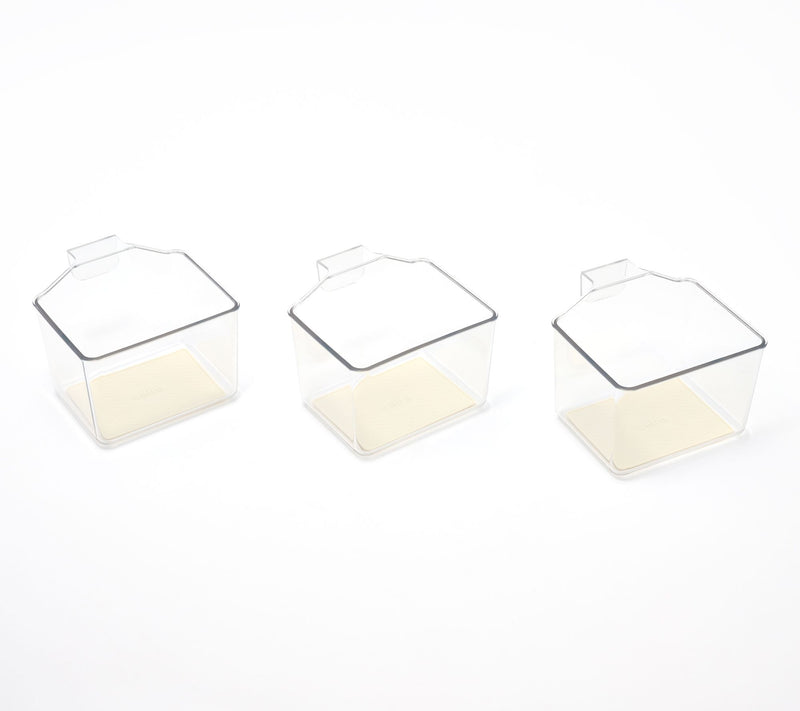Cella Set of 3 Small Fridge Door Hanging Baskets w/ Liners — View 5