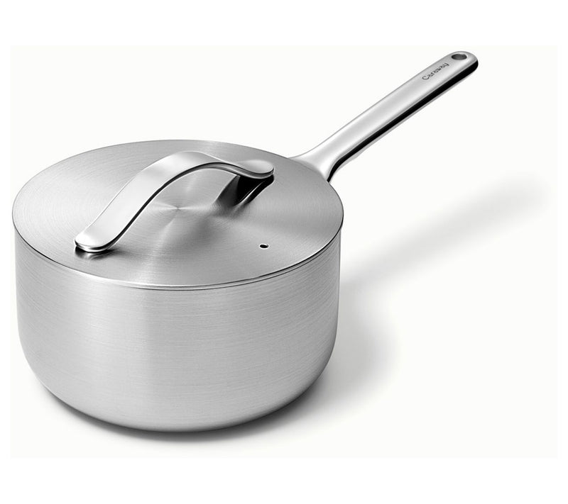Caraway Home 3qt Stainless Steel Saucepan w/ Lid — Main view