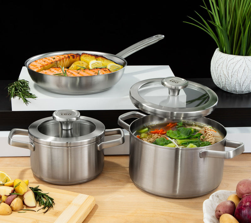 BergHOFF Graphite 5Pc 18/10 Stainless Steel Cookware Set — View 2