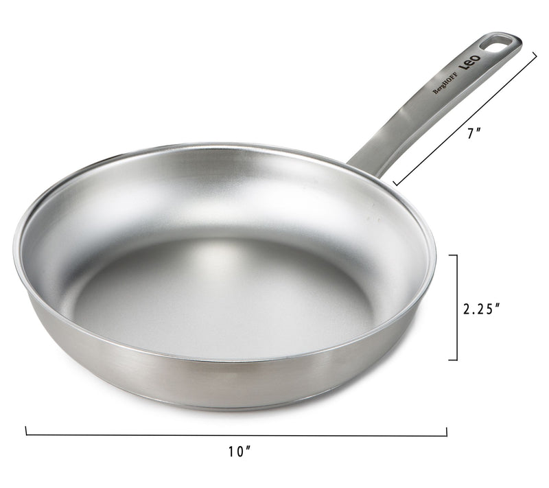 BergHOFF Graphite Recycled 18/10 Stainless Steel Fry Pan 10" — View 9