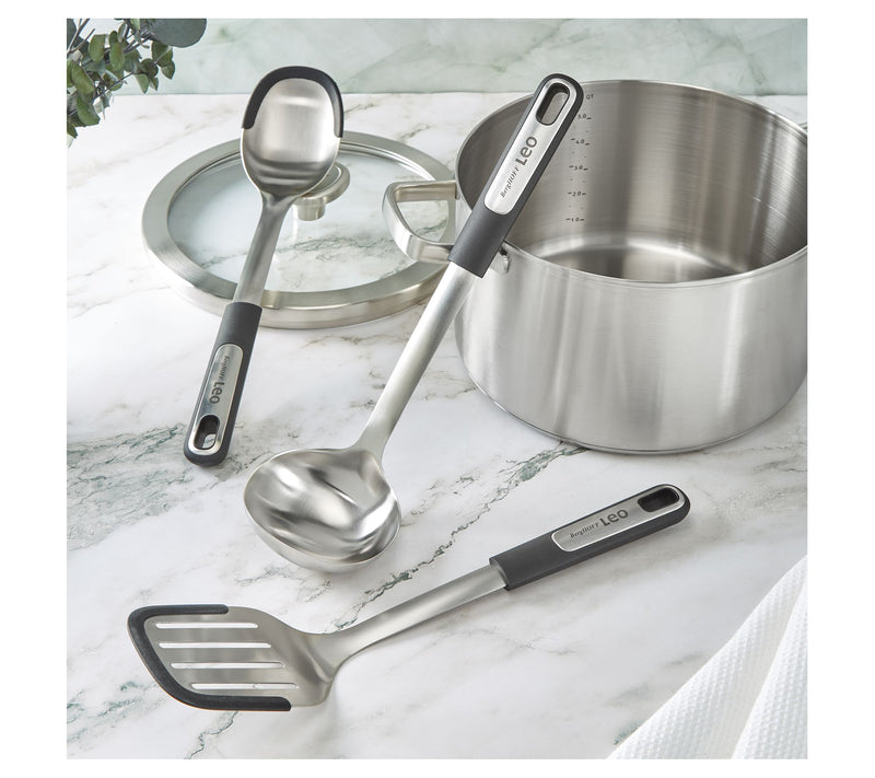 BergHOFF Graphite 3Pc SS Utensil Set with Cover, Recycled — View 2