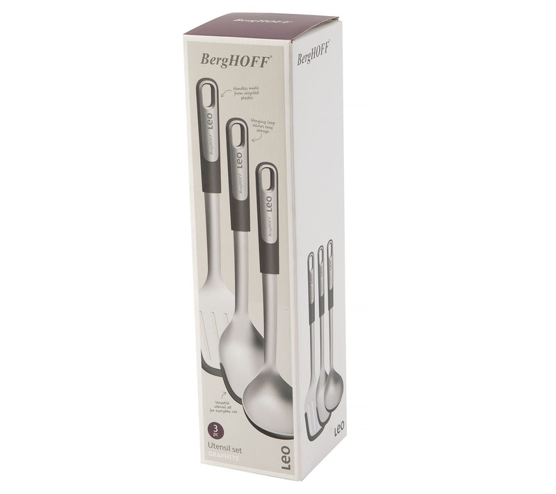 BergHOFF Graphite 3Pc SS Utensil Set with Cover, Recycled — View 7