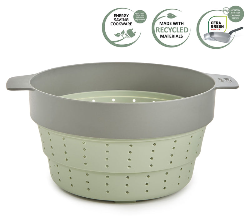 BergHOFF Balance Steamer Basket & Strainer 10",Recycled — View 2