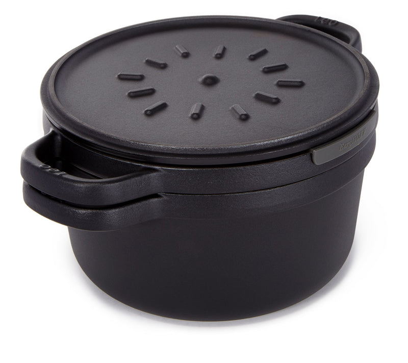 BergHOFF 6- Quart Graphite Enamel Cast Iron Covered Stock Pot — View 2