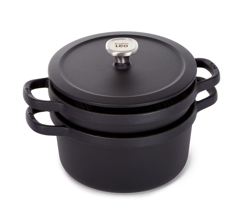 BergHOFF 6- Quart Graphite Enamel Cast Iron Covered Stock Pot — View 3