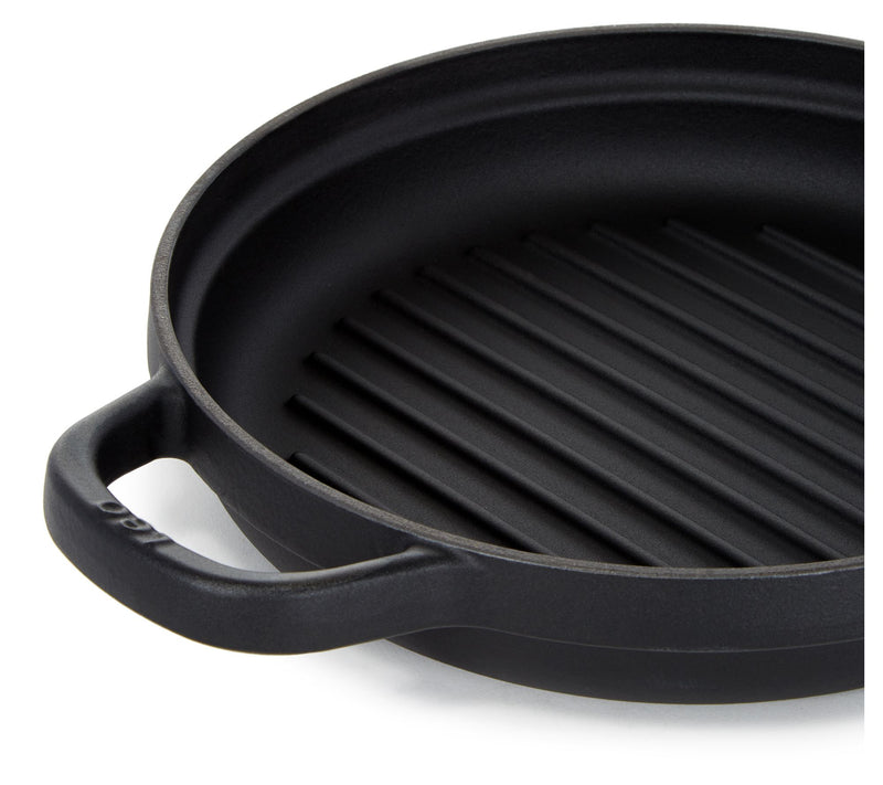 BergHOFF 10.25" Graphite Enamel Cast Iron RoundGrill Pan — View 2
