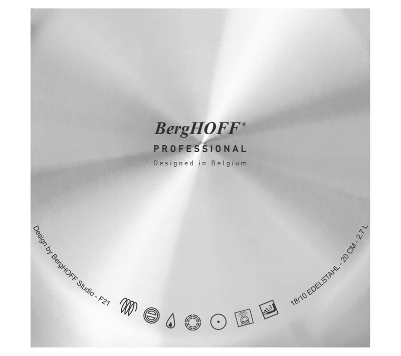 BergHOFF Professional Tri-Ply 18/10 SS 11" Saute Pan, 4.6qt. — View 7