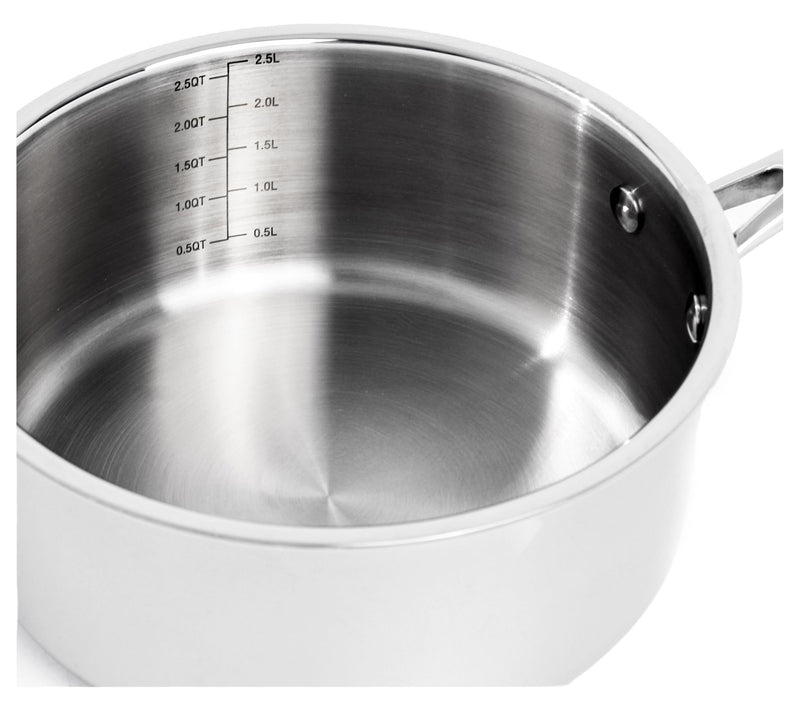 BergHOFF Professional Tri-Ply 18/10 SS 8" Saucepan, 3.3qt. — View 3