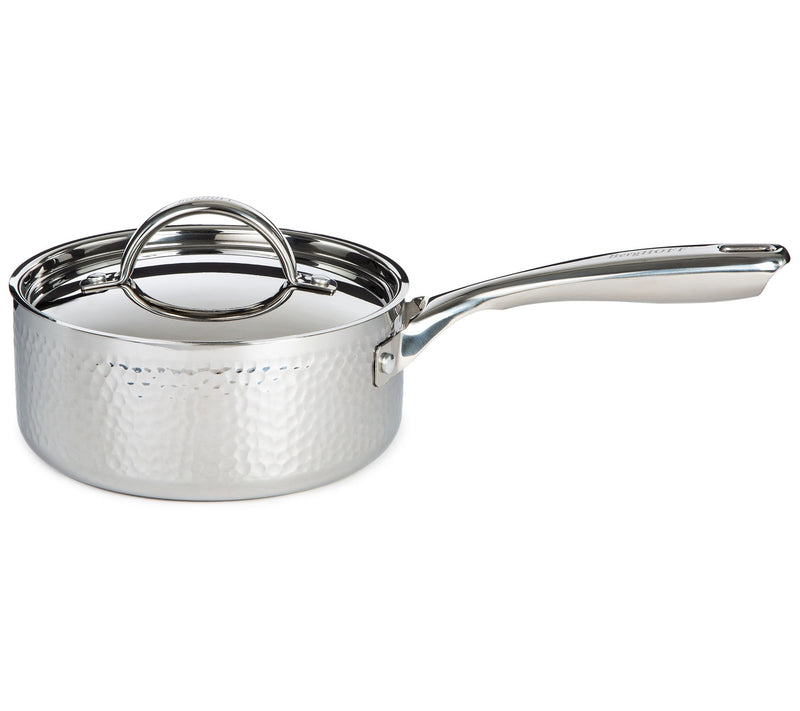 BergHOFF Vintage Tri-Ply 18/10 SS 7" Saucepan 2qt., Hammered — View 9