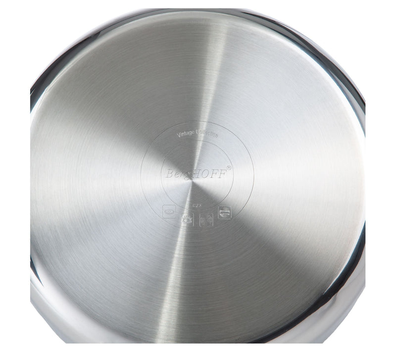 BergHOFF Vintage Tri-Ply 18/10 SS 7" Saucepan 2qt., Hammered — View 7