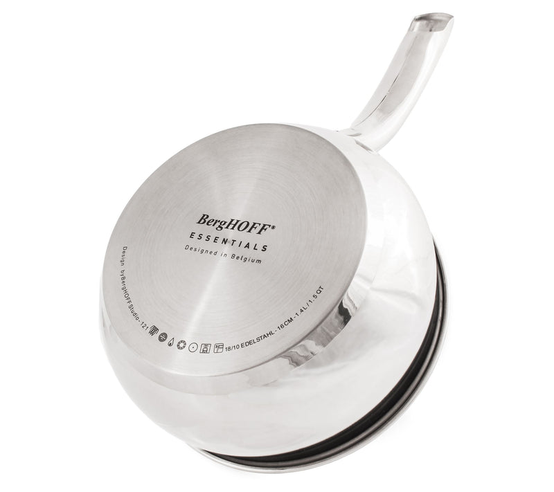 BergHOFF Belly Shape 18/10 SS 6.25" Sauce Pan with Lid — View 4