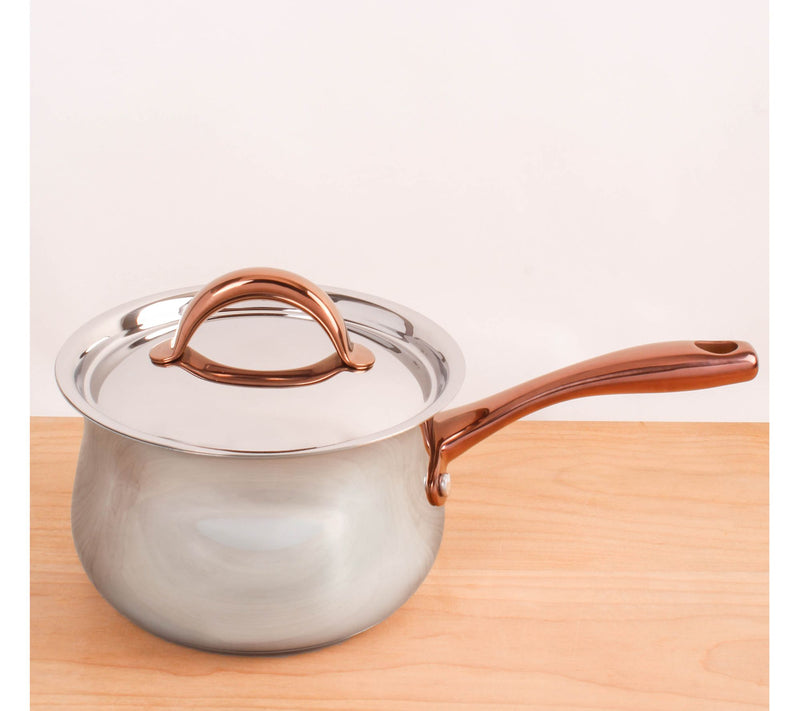 BergHOFF Ouro Gold 5Pc 18/10 SS Starter Set, Rose Gold Handles — View 6