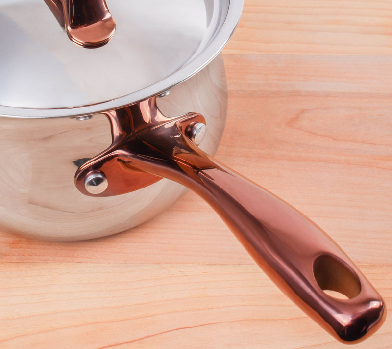 BergHOFF Ouro Gold 5Pc 18/10 SS Starter Set, Rose Gold Handles — View 3