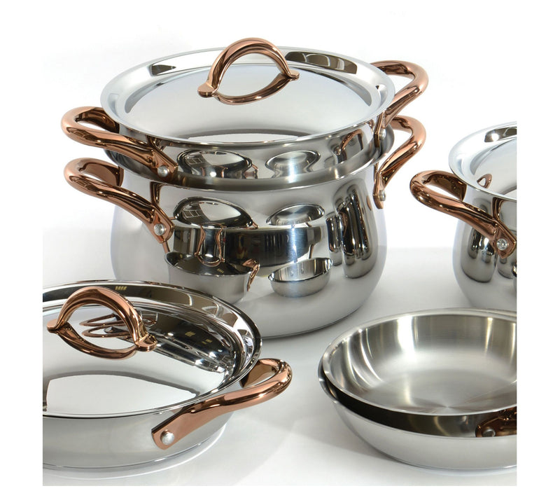 BergHOFF Ouro G old 17Pc 18/10 SS Cookware Set , SS Lids — View 3