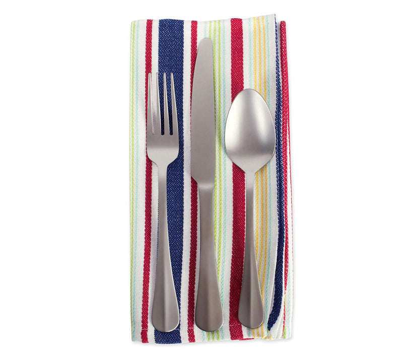 Design Imports Set/6 Primary Saturated Stripe Napkins — View 4