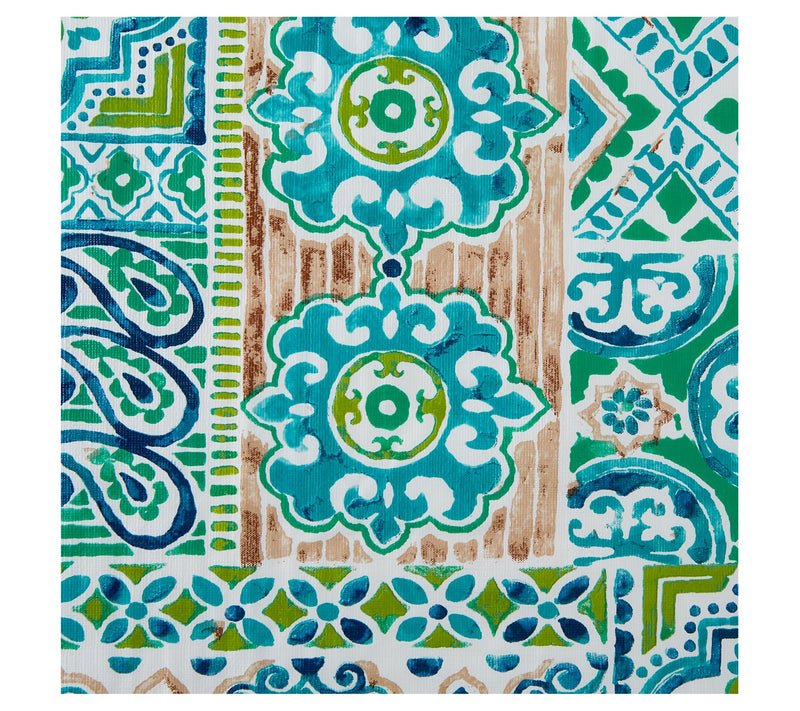 Design Imports Spanish Tile Vinyl Tablecloth 60x102 — View 4