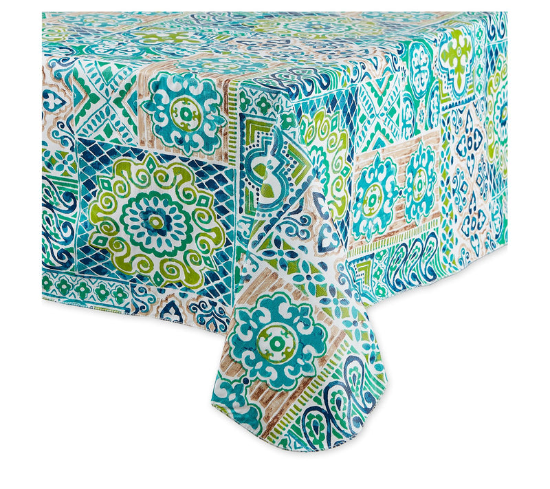 Design Imports Spanish Tile Vinyl Tablecloth 60x102 — Main view