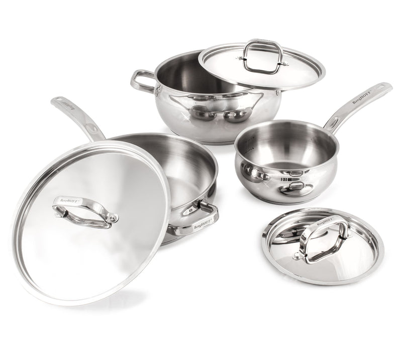 BergHOFF Belly Shape 18/10 SS 9.5" Deep Skillet, 3.2qt. — View 5