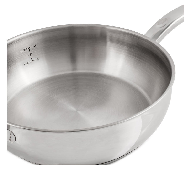 BergHOFF Belly Shape 18/10 SS 9.5" Deep Skillet, 3.2qt. — View 2