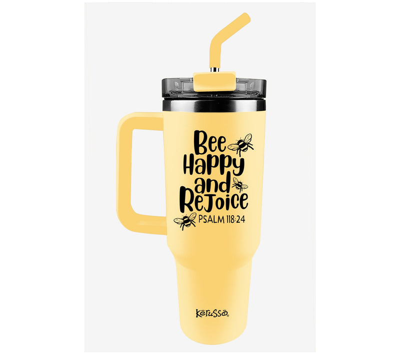 Kerusso 40 oz Dual Wall Mug With Steel Straw — View 7