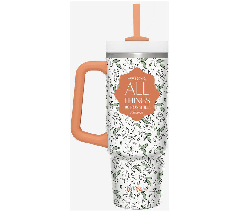 Kerusso 30 oz Dual Wall Mug With Plastic Straw — View 9