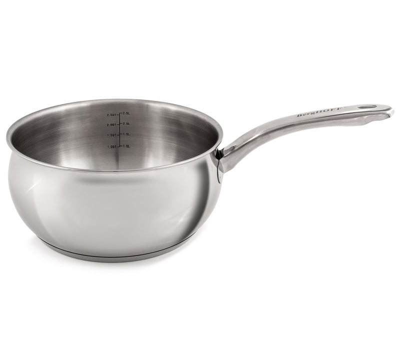 BergHOFF Belly Shape 18/10 SS 8" Sauce Pan withLid, 3.2qt. — View 2