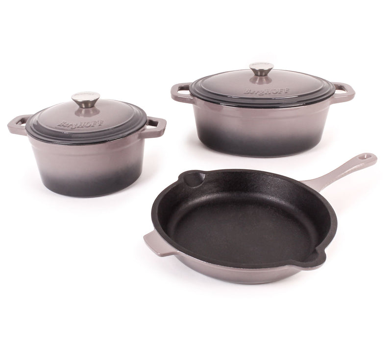 BergHOFF Neo 5-Piece  3qt. & 5qt Cast Iron Dutch Oven Set — View 5