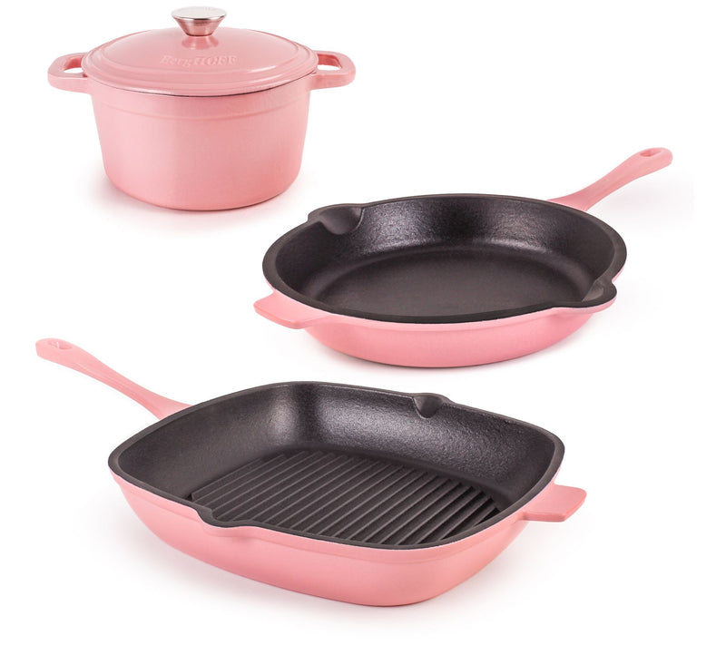 BergHOFF Neo Cast Iron Frypan Grill pan & Round  Dutch Oven Se — View 13