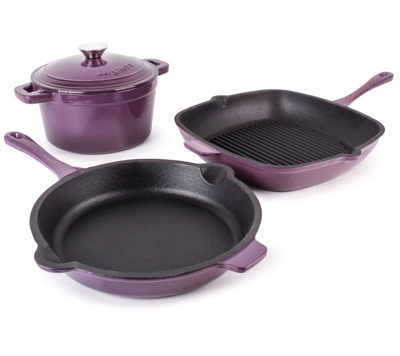 BergHOFF Neo Cast Iron Frypan Grill pan & Round  Dutch Oven Se — View 15