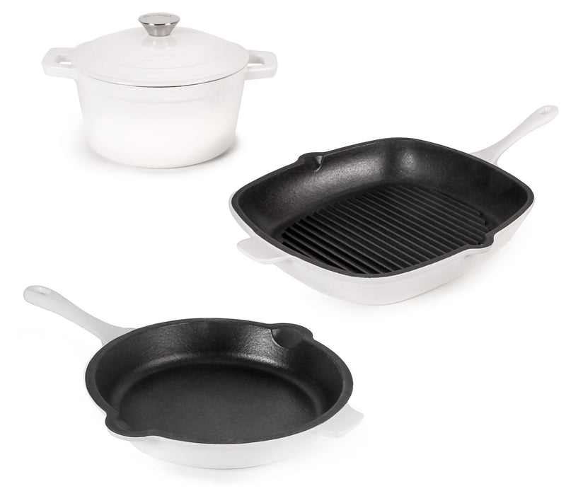 BergHOFF Neo Cast Iron Frypan Grill pan & Round  Dutch Oven Se — View 19