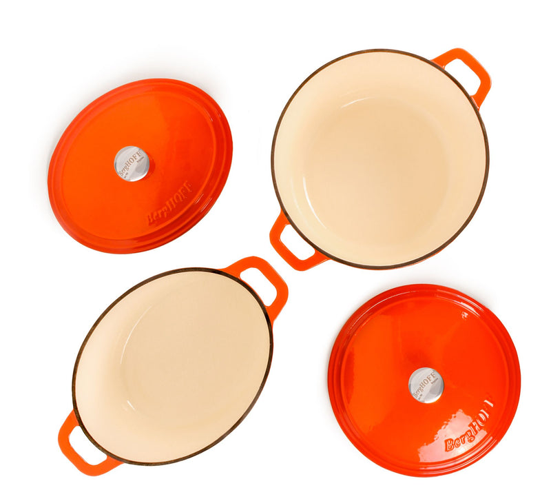BergHOFF Neo 4-Piece 5qt. & 7qt. Cast Iron Cookware Set — View 3