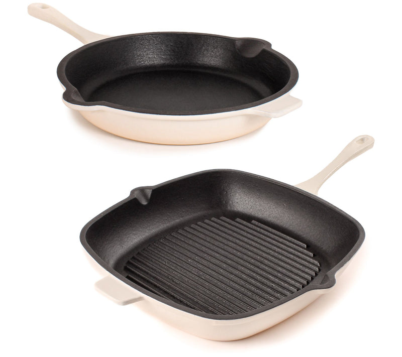 BergHOFF Neo 2P c Cast Iron 10" Fry Pan & 11" Grill Pan Set — Main view