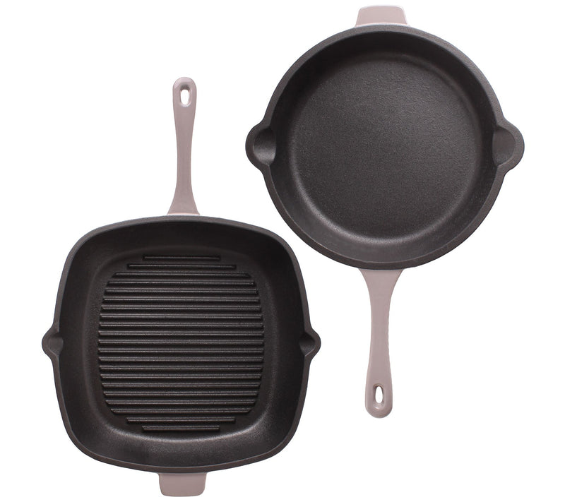 BergHOFF Neo 2P c Cast Iron 10" Fry Pan & 11" Grill Pan Set — View 10