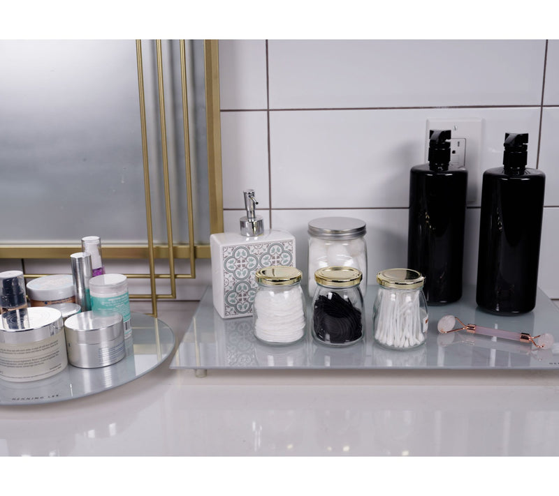 Henning Lee Tempered Glass Countertop Tray and Lazy Susan Set — View 15