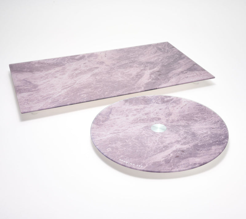 Henning Lee Tempered Glass Countertop Tray and Lazy Susan Set — View 5