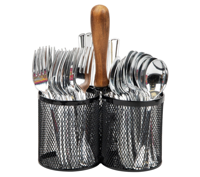 Mind Reader Ute nsil Holder, Si lverware Organi zer, Caddy, Met — Main view