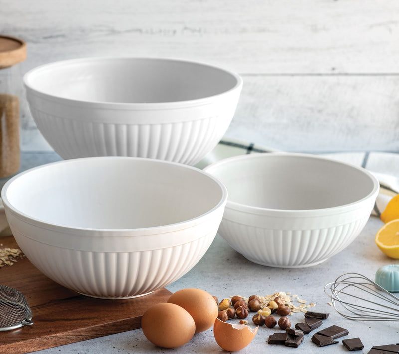 Nordic Ware White 3 Pc. Prep & Serve Mixing Bowl Set — View 4